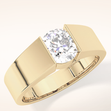 1.11 CT Round Shaped Solitaire Tension Setting Moissanite Engagement Ring