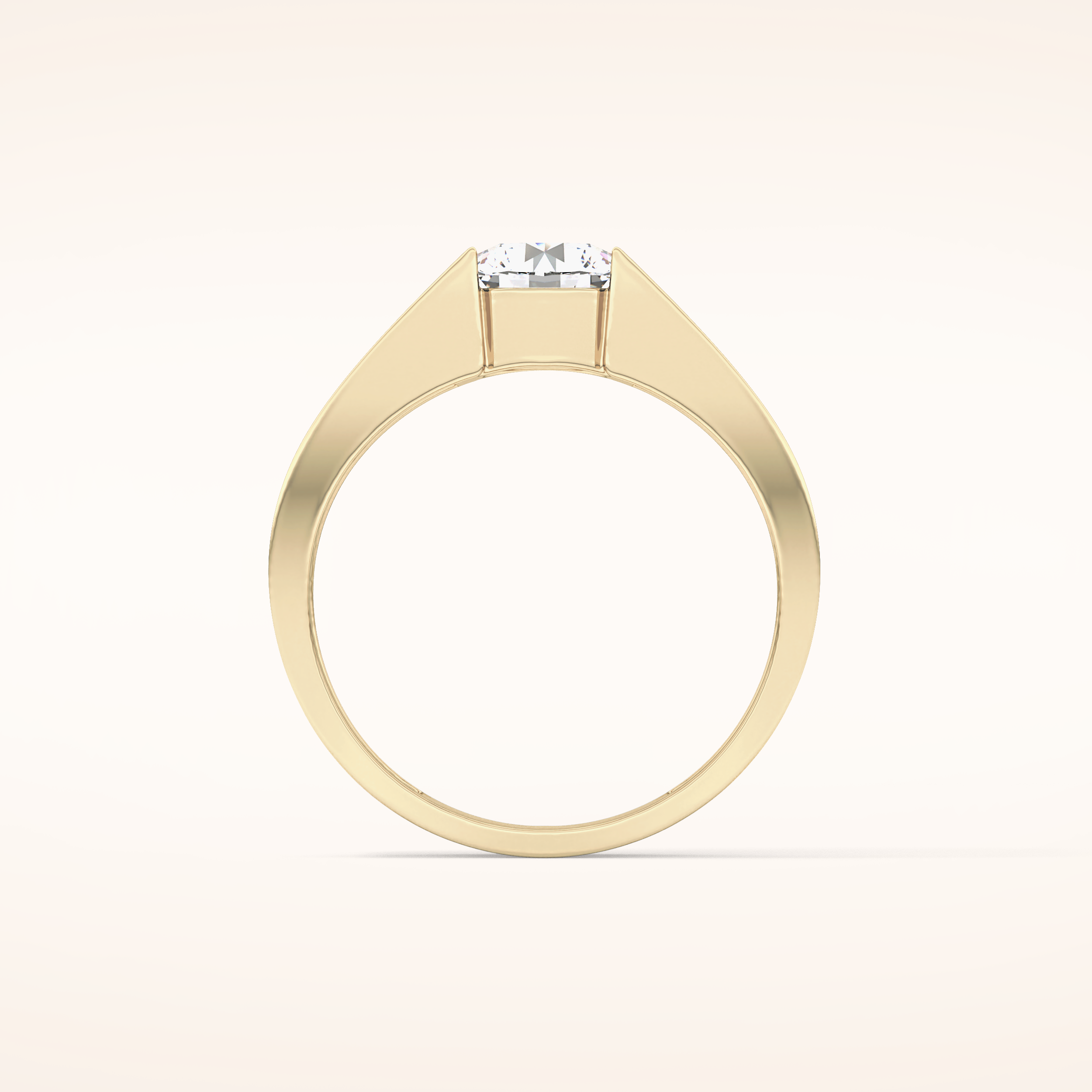 1.11 CT Round Shaped Solitaire Tension Setting Moissanite Engagement Ring