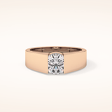 1.11 CT Round Shaped Solitaire Tension Setting Moissanite Engagement Ring