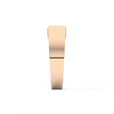Round Cut 1.11 Carat Moissanite Men's Wedding Band - Tension Setting in Gold
