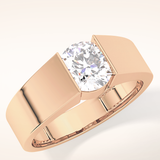 1.11 CT Round Shaped Solitaire Tension Setting Moissanite Engagement Ring