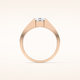 1.11 CT Round Shaped Solitaire Tension Setting Moissanite Engagement Ring