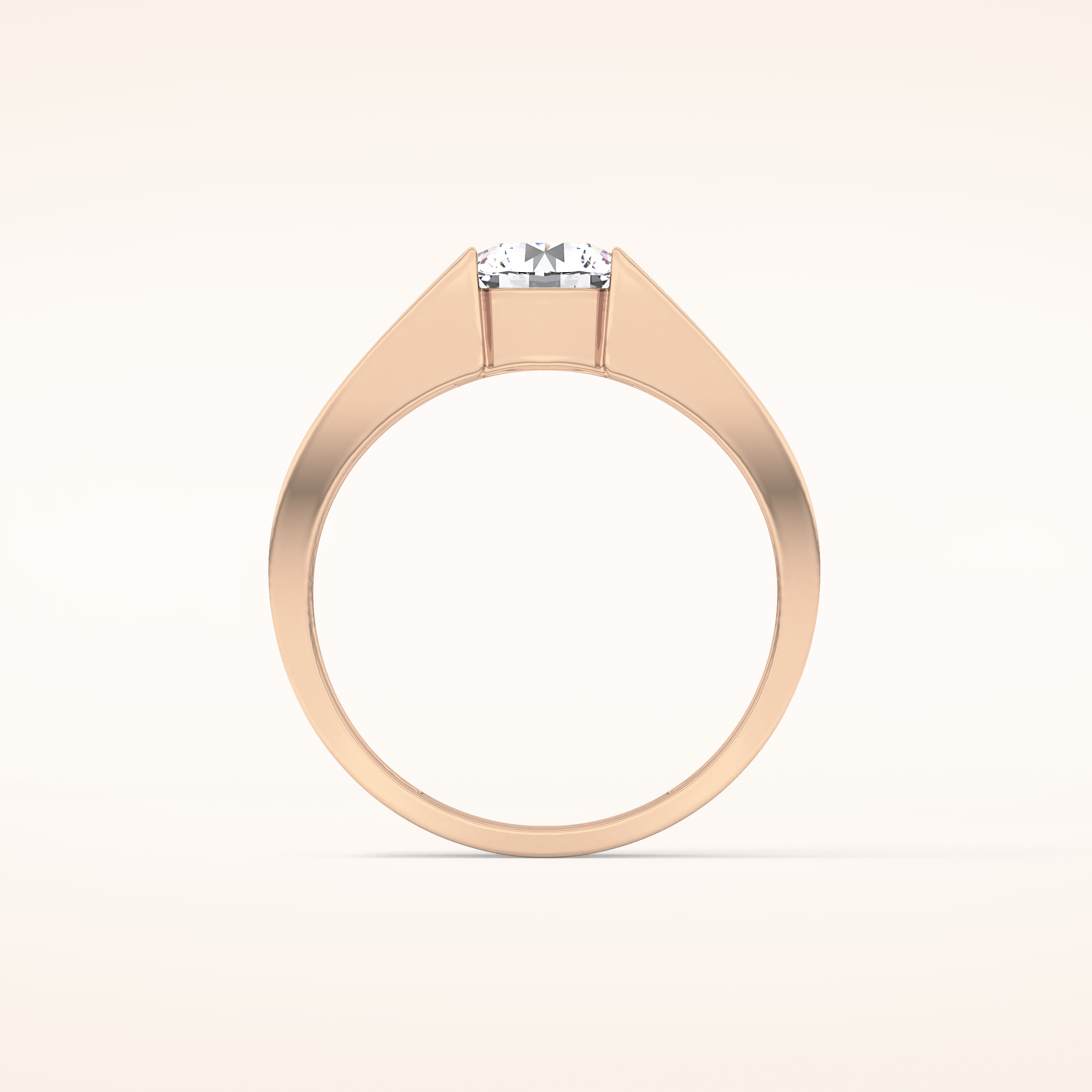 1.11 CT Round Shaped Solitaire Tension Setting Moissanite Engagement Ring