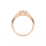 Round Cut 1.11 Carat Moissanite Men's Wedding Band - Tension Setting in Gold