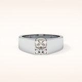 1.11 CT Round Shaped Solitaire Tension Setting Moissanite Engagement Ring