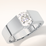 1.11 CT Round Shaped Solitaire Tension Setting Moissanite Engagement Ring
