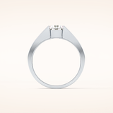 1.11 CT Round Shaped Solitaire Tension Setting Moissanite Engagement Ring