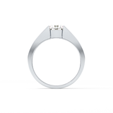 Round Cut 1.11 Carat Moissanite Men's Wedding Band - Tension Setting in Gold