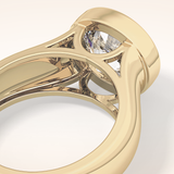 3.6 CT Round Shaped Solitaire Bezel Moissanite Engagement Ring