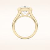 3.6 CT Round Shaped Solitaire Bezel Moissanite Engagement Ring