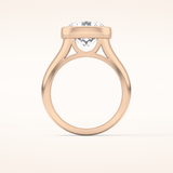 3.6 CT Round Shaped Solitaire Bezel Moissanite Engagement Ring