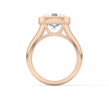 Round Cut 3.6 Carat Moissanite Men's Wedding Band - Bezel Setting in Gold