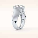 3.6 CT Round Shaped Solitaire Bezel Moissanite Engagement Ring