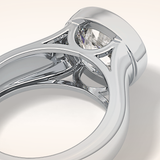 3.6 CT Round Shaped Solitaire Bezel Moissanite Engagement Ring