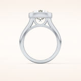 3.6 CT Round Shaped Solitaire Bezel Moissanite Engagement Ring