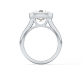 Round Cut 3.6 Carat Moissanite Men's Wedding Band - Bezel Setting in Gold