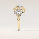 2.58 CT Heart Shaped Cluster Moissanite Engagement Ring