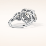2.58 CT Heart Shaped Cluster Moissanite Engagement Ring