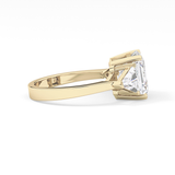 Emerald Three Stone Lab Grown Diamond Engagement Ring
