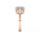 Emerald Three Stone Lab Grown Diamond Engagement Ring