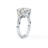 Emerald Three Stone Lab Grown Diamond Engagement Ring