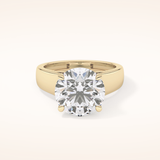 4.76 CT Round Shaped Solitaire Moissanite Engagement Ring
