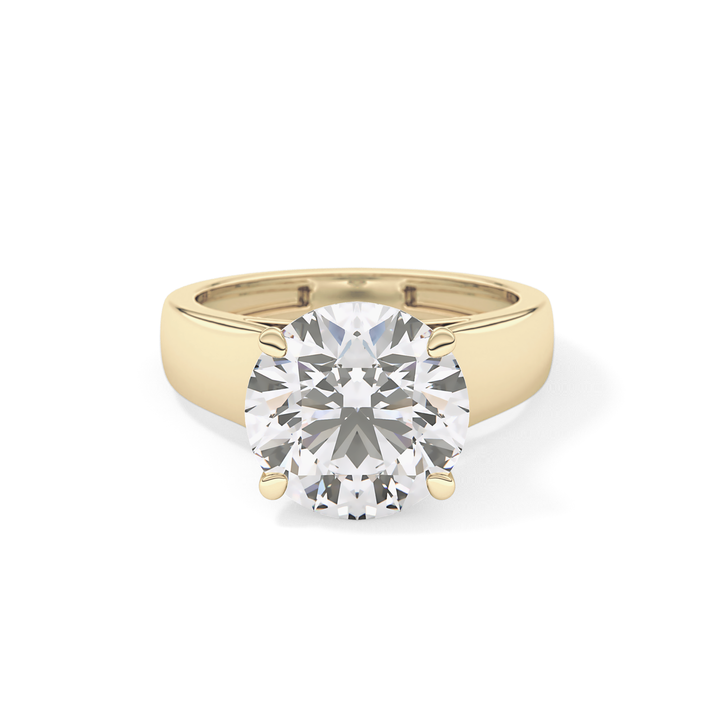 Round Solitaire Lab Grown Diamond Engagement Ring
