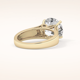 4.76 CT Round Shaped Solitaire Moissanite Engagement Ring