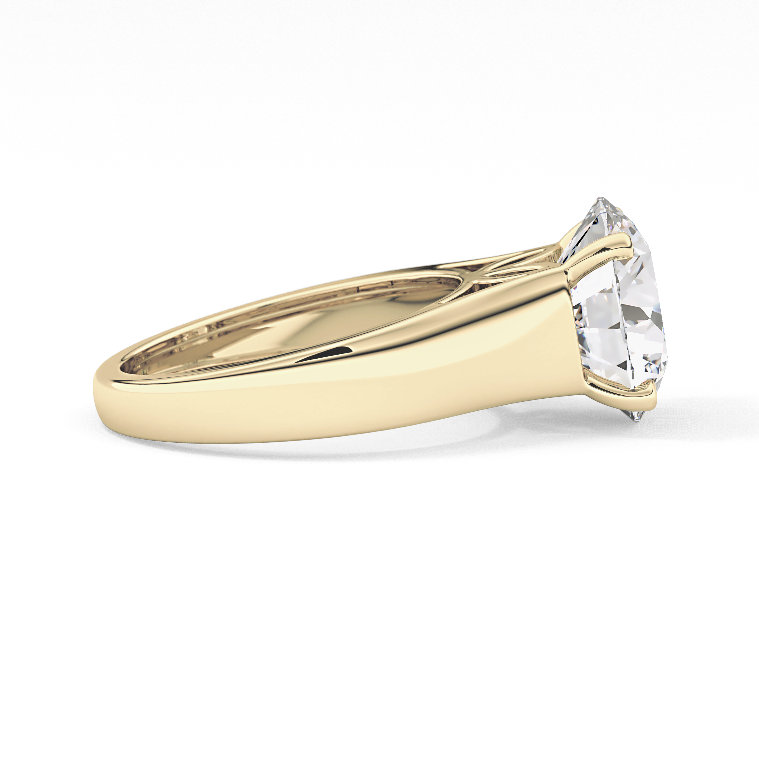 Round Solitaire Lab Grown Diamond Engagement Ring