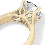 Round Solitaire Lab Grown Diamond Engagement Ring