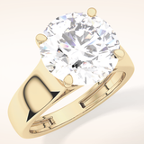 4.76 CT Round Shaped Solitaire Moissanite Engagement Ring