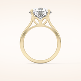 4.76 CT Round Shaped Solitaire Moissanite Engagement Ring