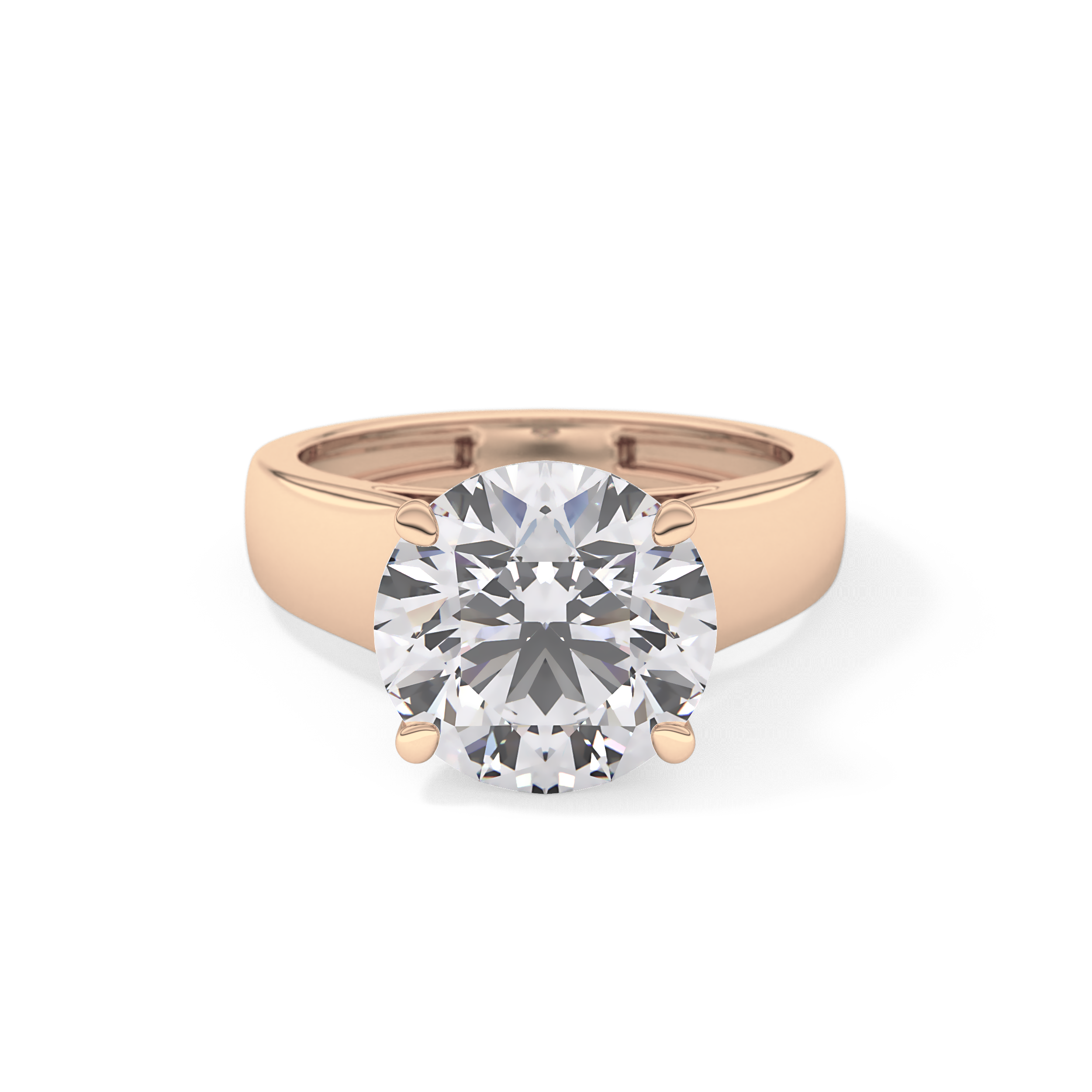 Round Solitaire Lab Grown Diamond Engagement Ring