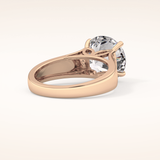 4.76 CT Round Shaped Solitaire Moissanite Engagement Ring