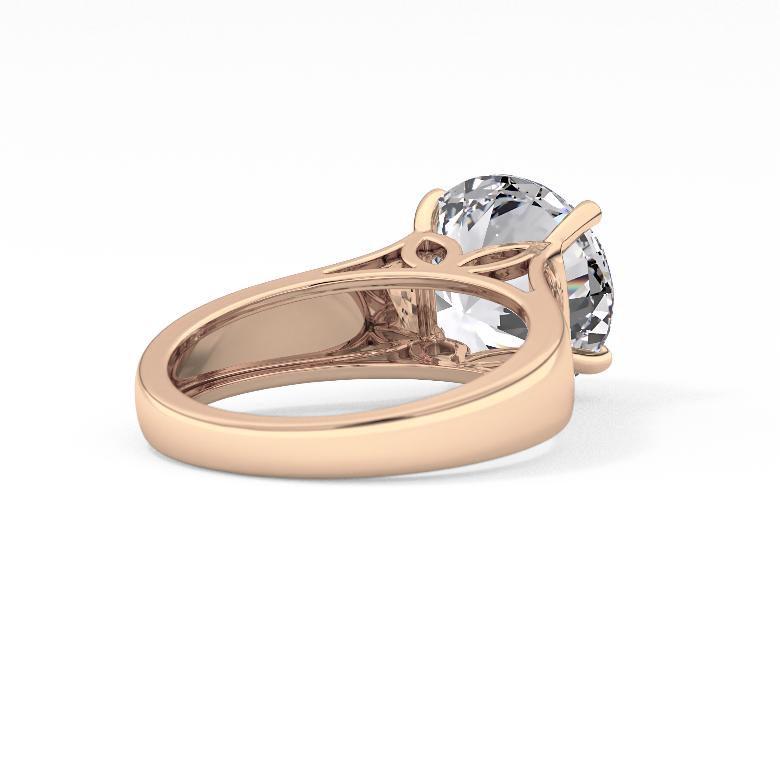 Round Solitaire Lab Grown Diamond Engagement Ring