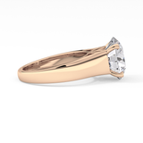 Round Solitaire Lab Grown Diamond Engagement Ring