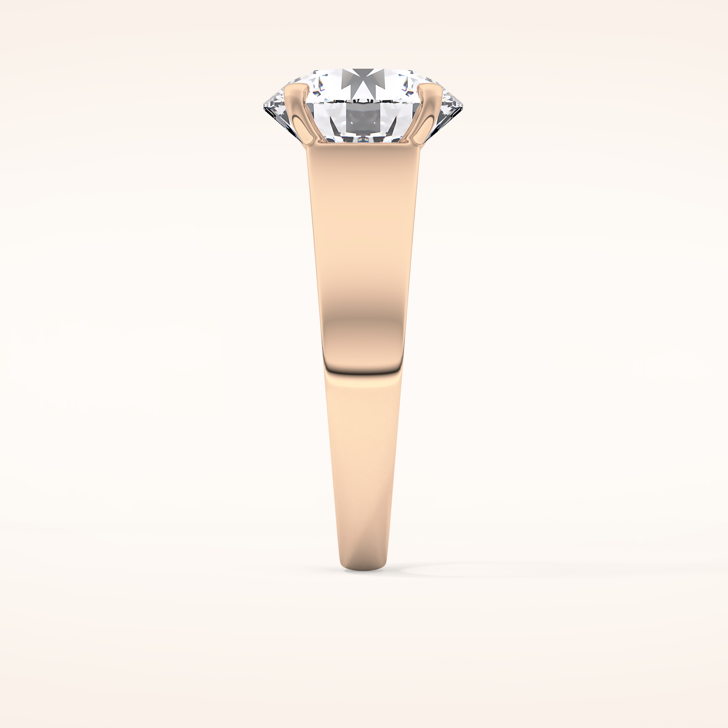 4.76 CT Round Shaped Solitaire Moissanite Engagement Ring
