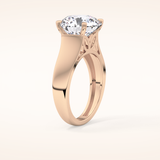 4.76 CT Round Shaped Solitaire Moissanite Engagement Ring