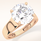 4.76 CT Round Shaped Solitaire Moissanite Engagement Ring