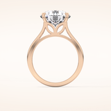 4.76 CT Round Shaped Solitaire Moissanite Engagement Ring