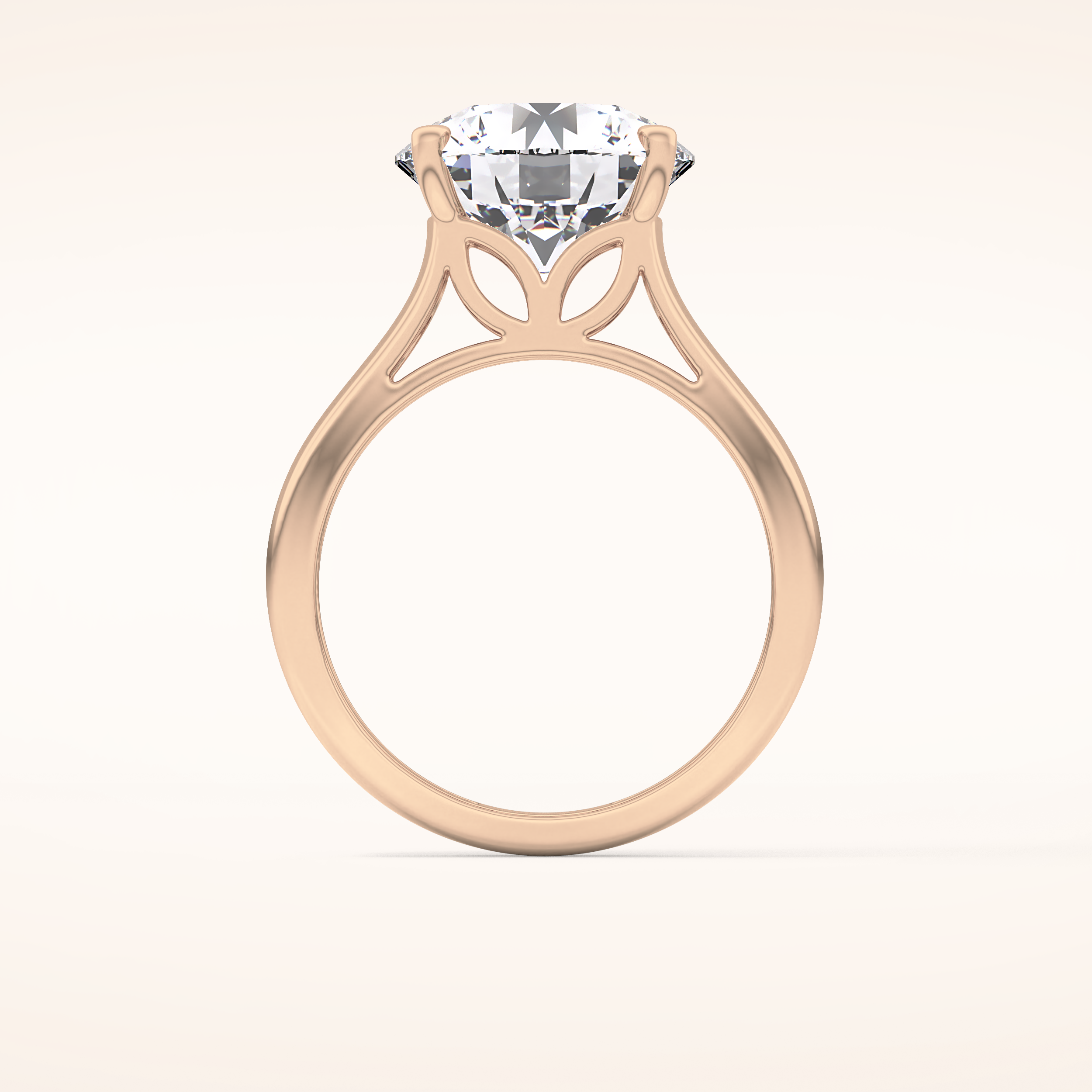 4.76 CT Round Shaped Solitaire Moissanite Engagement Ring