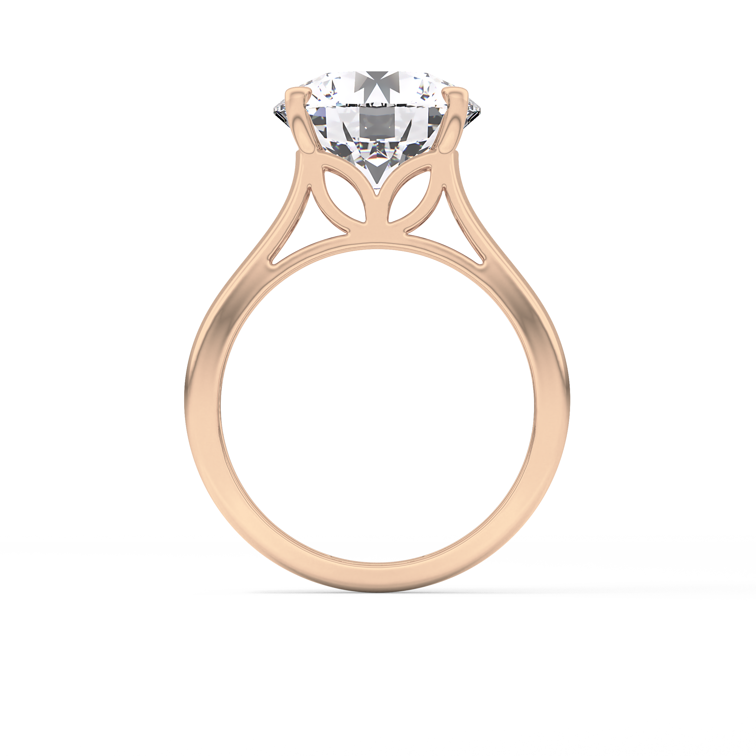 Round Solitaire Lab Grown Diamond Engagement Ring