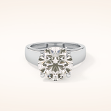 4.76 CT Round Shaped Solitaire Moissanite Engagement Ring
