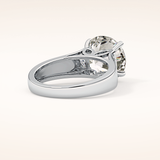 4.76 CT Round Shaped Solitaire Moissanite Engagement Ring