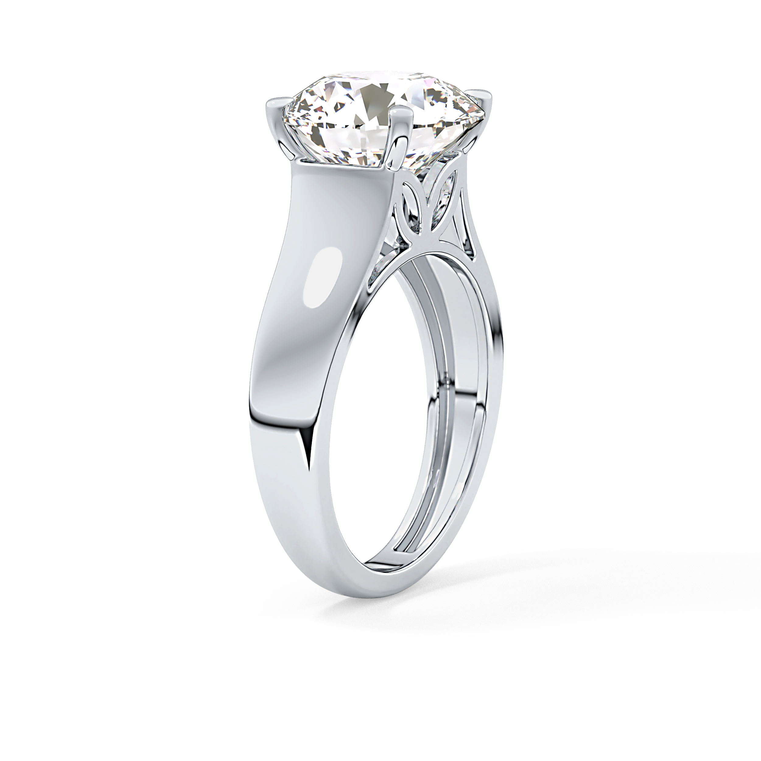 Round Solitaire Lab Grown Diamond Engagement Ring