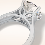 4.76 CT Round Shaped Solitaire Moissanite Engagement Ring