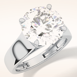 4.76 CT Round Shaped Solitaire Moissanite Engagement Ring