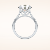 4.76 CT Round Shaped Solitaire Moissanite Engagement Ring