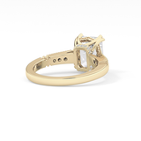 Emerald Pave Lab Grown Diamond Engagement Ring