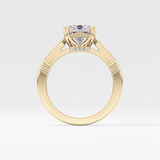 Emerald Pave Lab Grown Diamond Engagement Ring